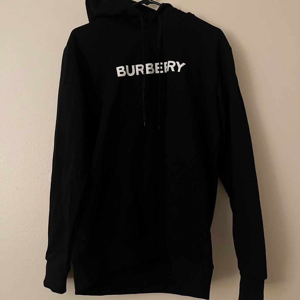 Authentic Burberry men's black hoodie